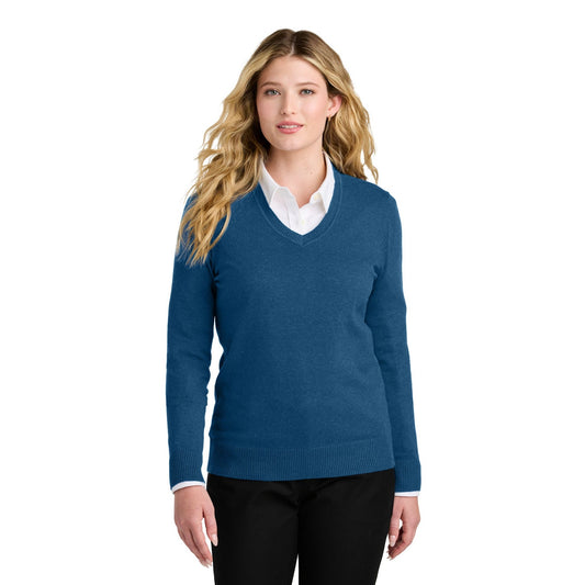 Port Authority-Port Authority® Women's Easy Care V-Neck Sweater LSW2850-MedTech-1