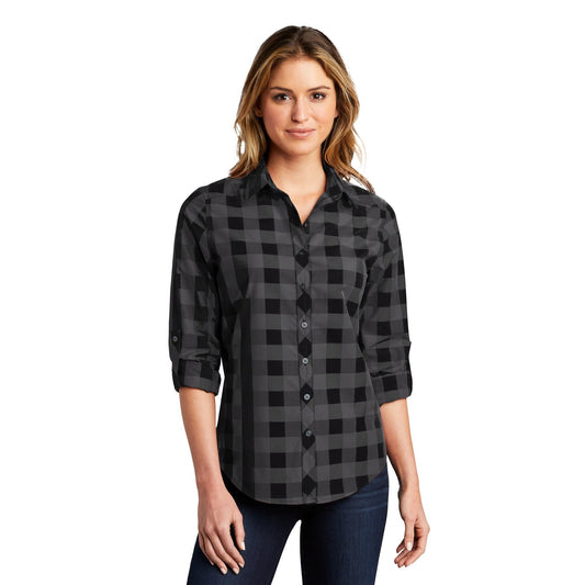 Port Authority-Port Authority® Women's Everyday Plaid Shirt. LW670-MedTech-1