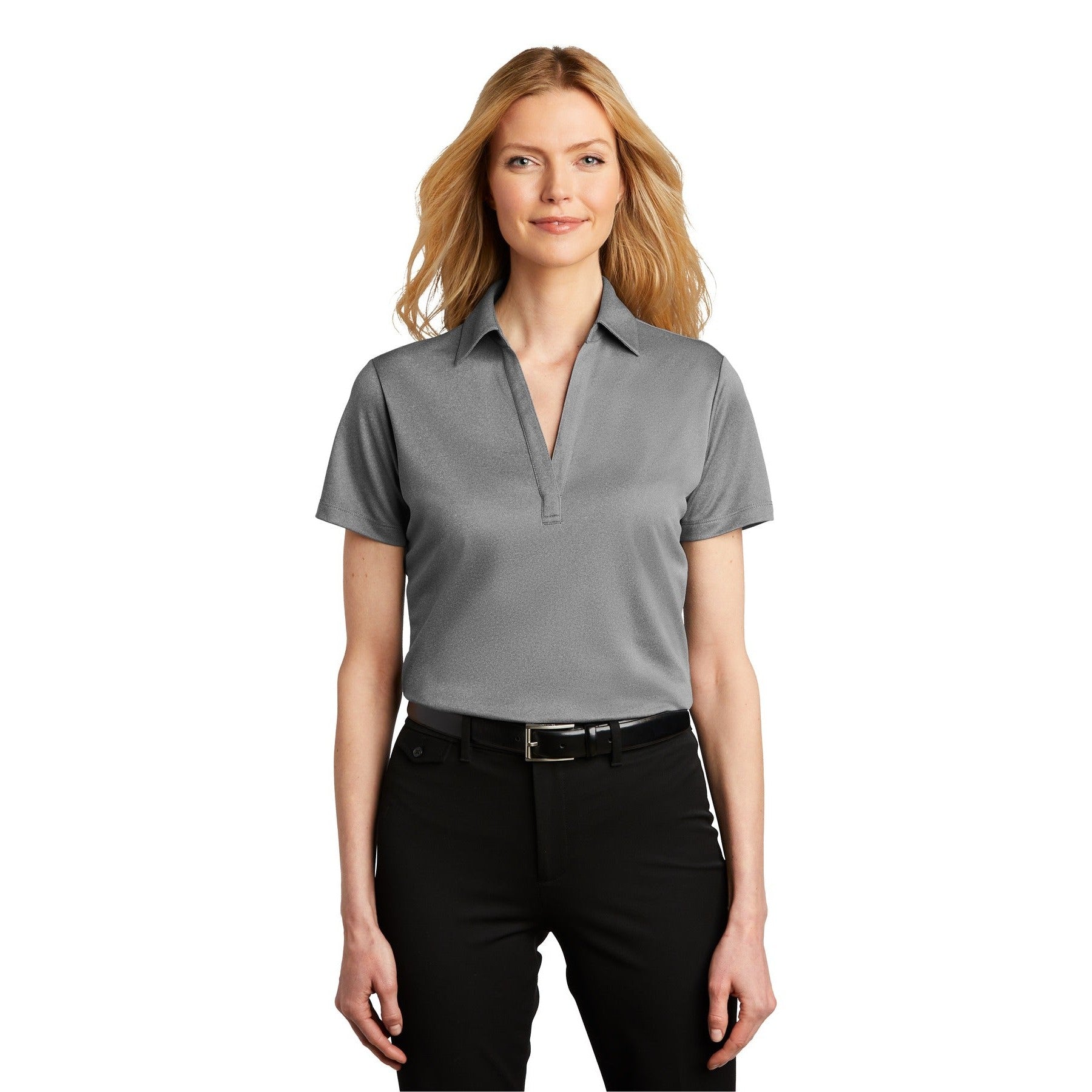 Port Authority-Port Authority ® Women's Heathered Silk Touch ™ Performance Polo. LK542-MedTech-7