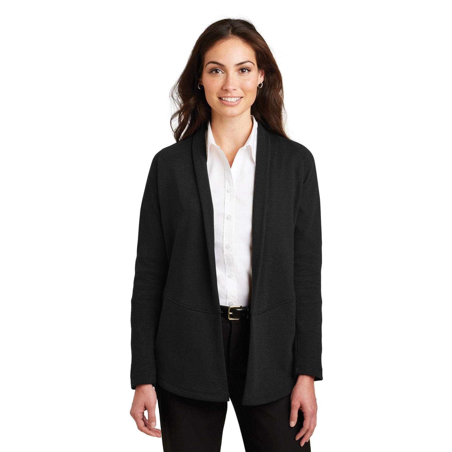 Port Authority-Port Authority® Women's Interlock Cardigan. L807-MedTech-2