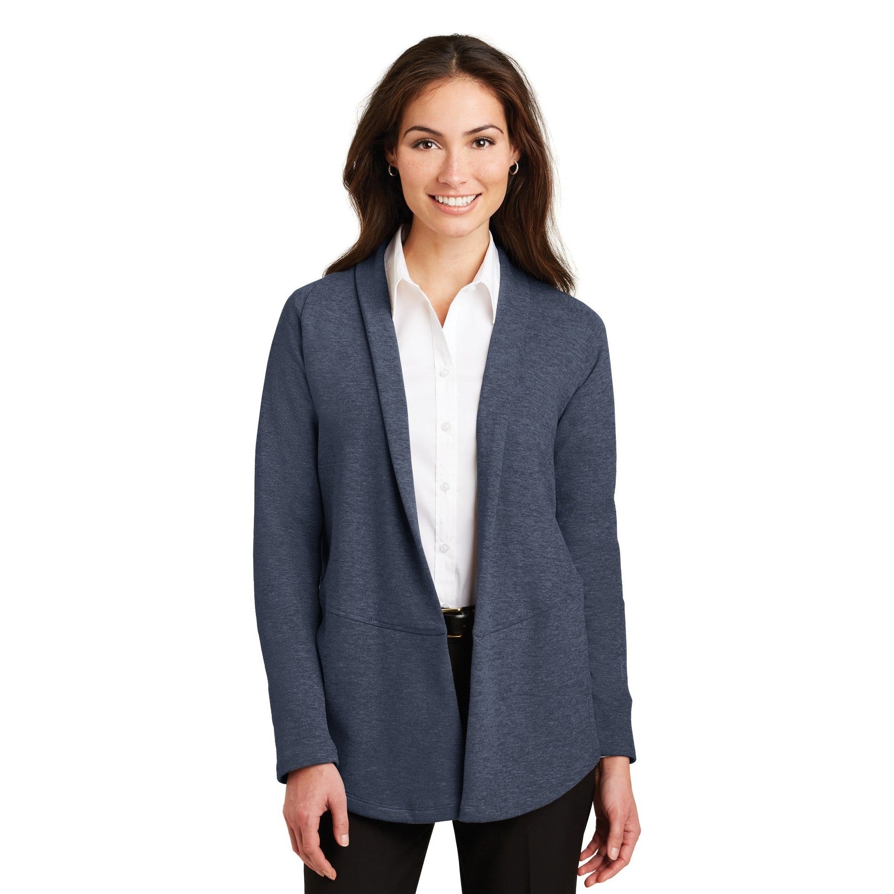 Port Authority-Port Authority® Women's Interlock Cardigan. L807-MedTech-3