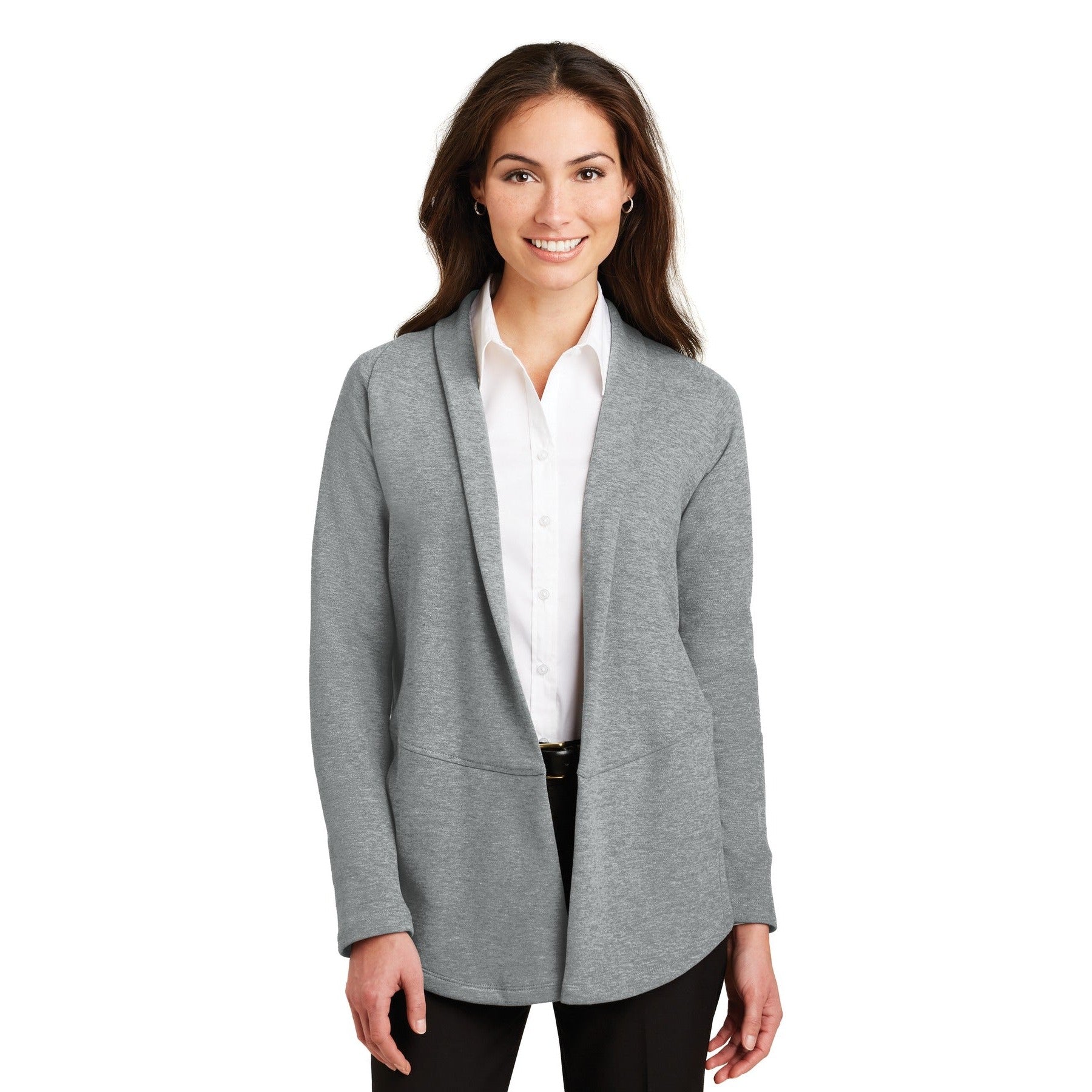 Port Authority-Port Authority® Women's Interlock Cardigan. L807-MedTech-4