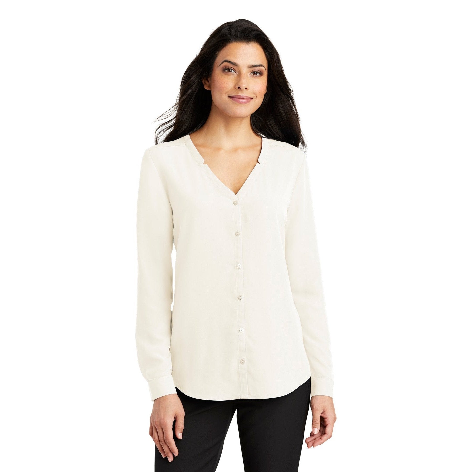 Port Authority-Port Authority® Women's Long Sleeve Button-Front Blouse. LW700-MedTech-2