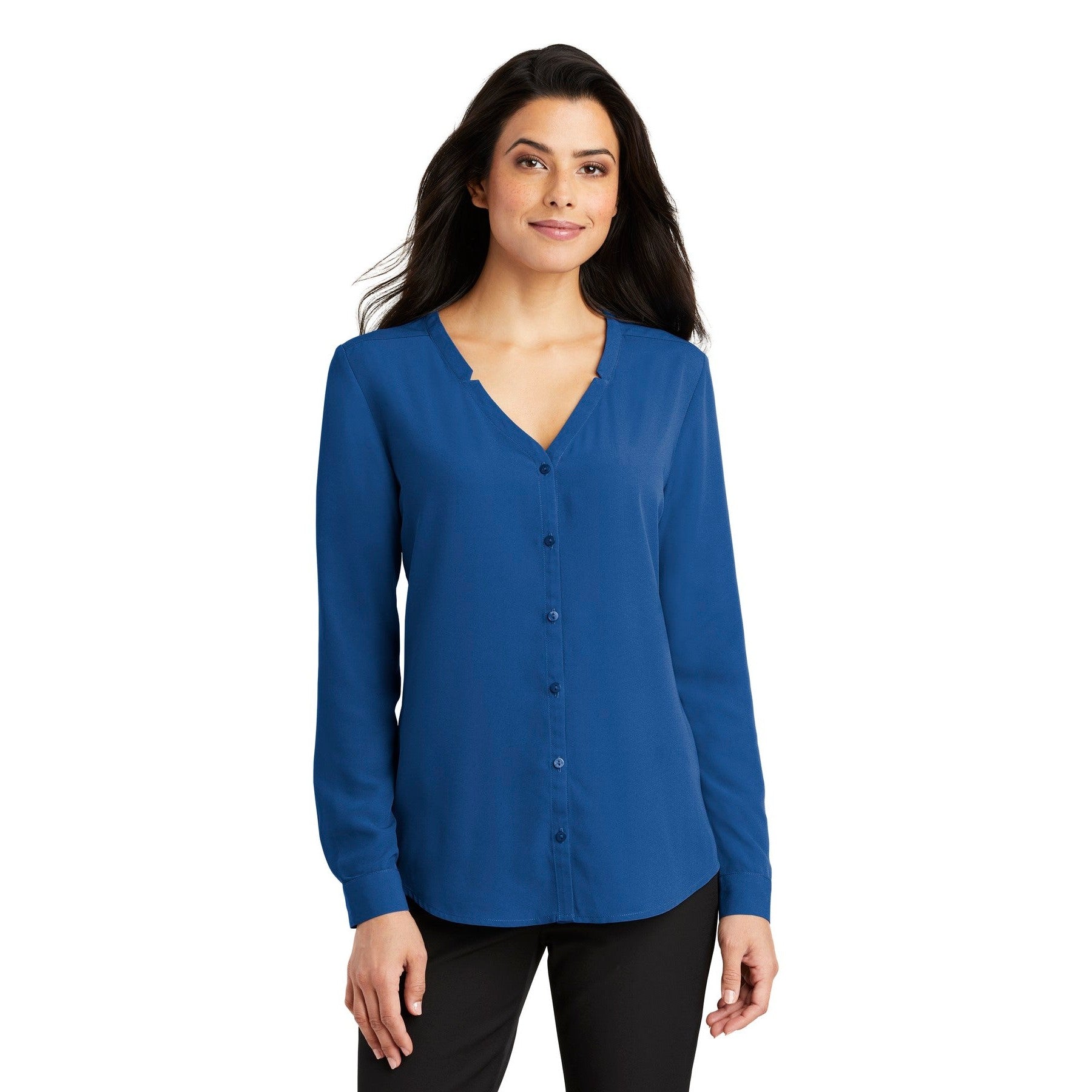 Port Authority-Port Authority® Women's Long Sleeve Button-Front Blouse. LW700-MedTech-5