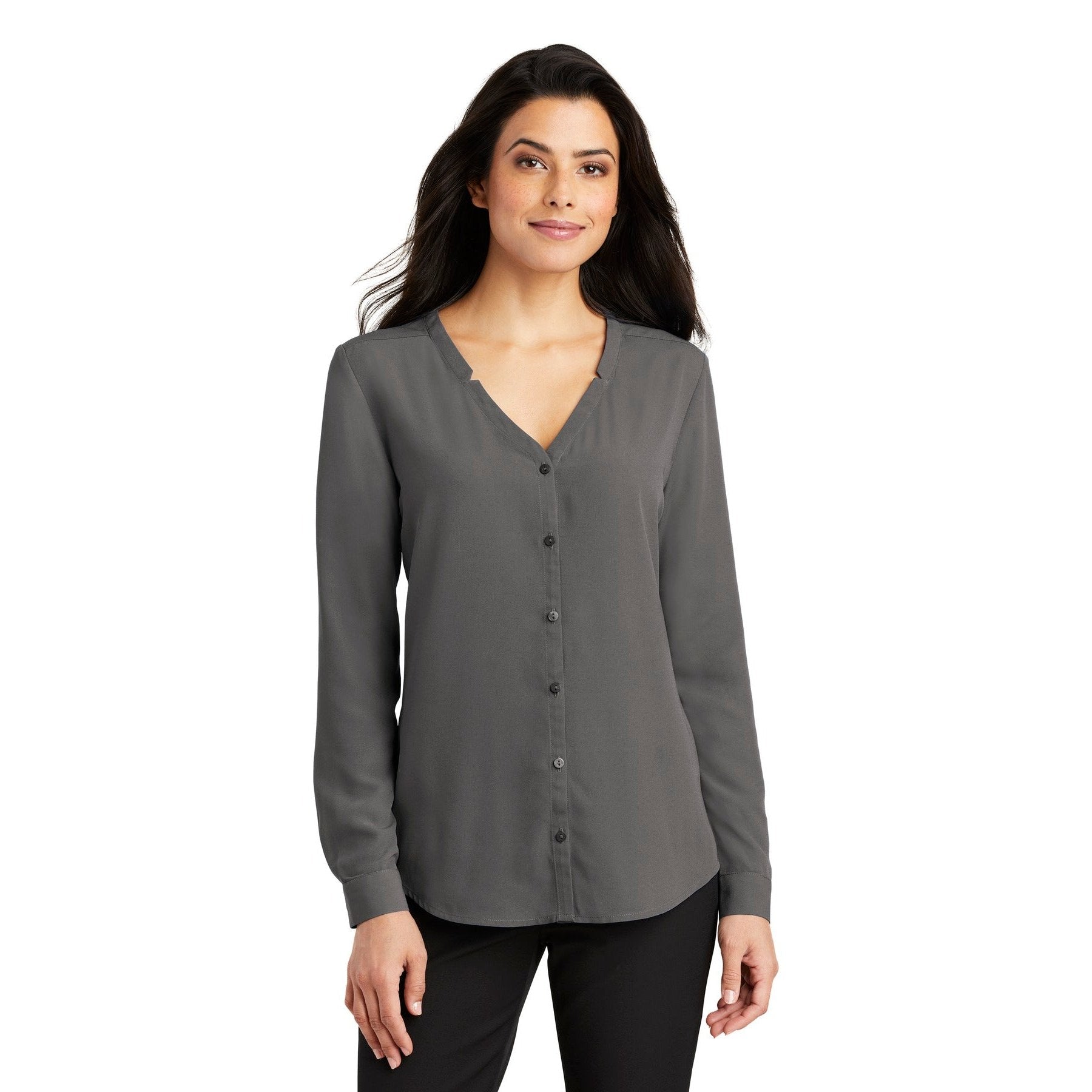 Port Authority-Port Authority® Women's Long Sleeve Button-Front Blouse. LW700-MedTech-4