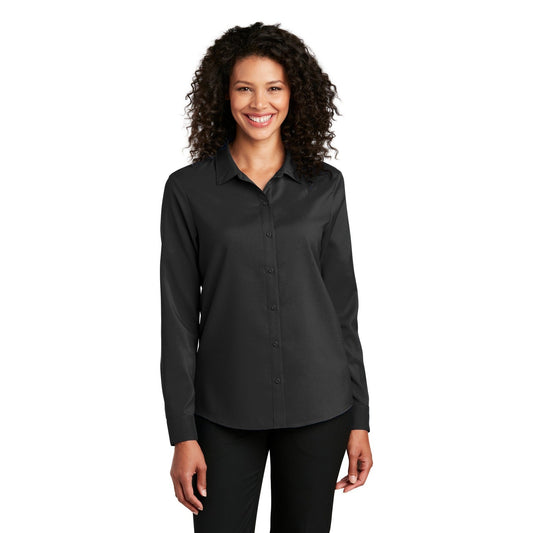 Port Authority-Port Authority® Women's Long Sleeve Performance Staff Shirt LW401-MedTech-1