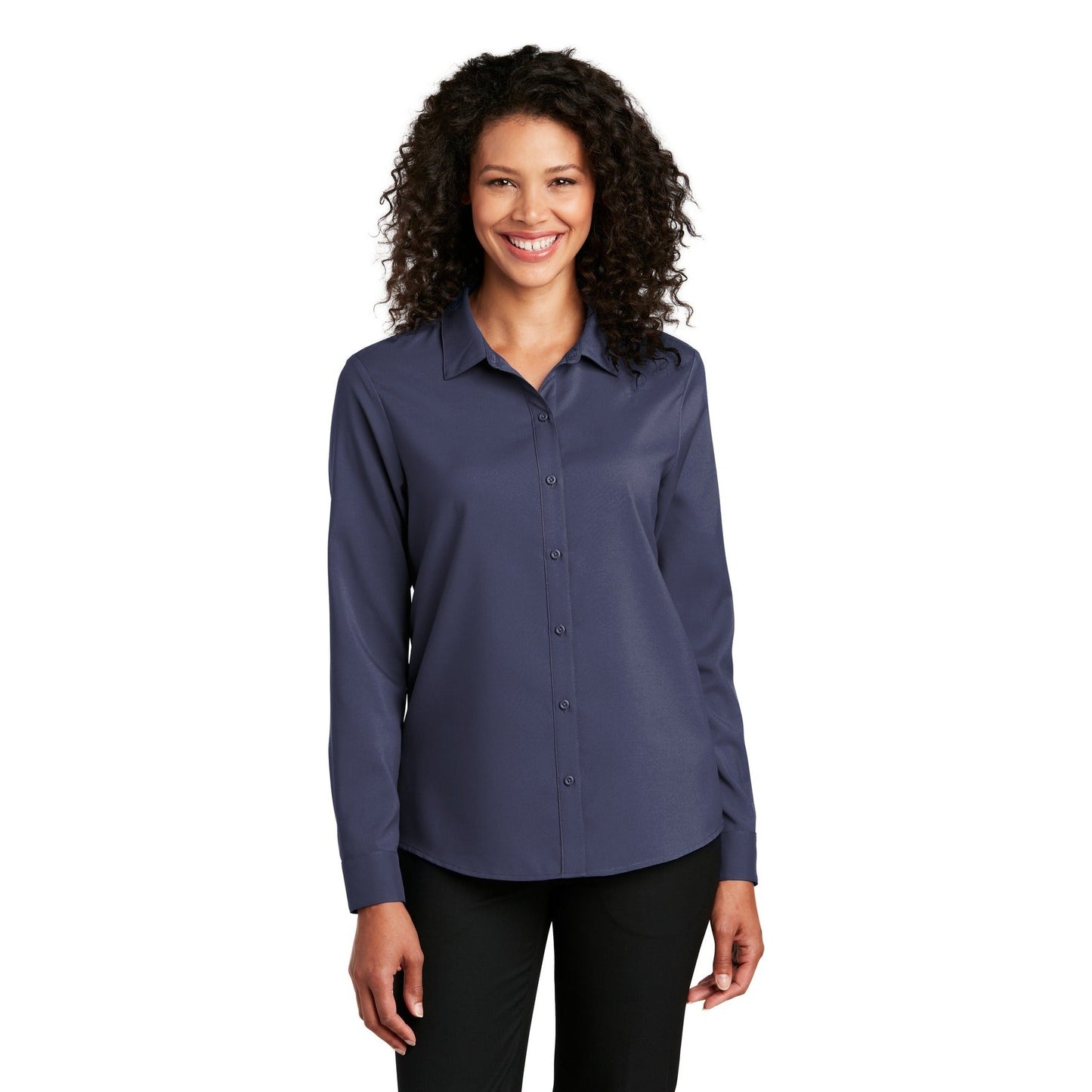 Port Authority-Port Authority® Women's Long Sleeve Performance Staff Shirt LW401-MedTech-6