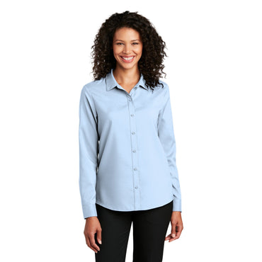 Port Authority-Port Authority® Women's Long Sleeve Performance Staff Shirt LW401-MedTech-2