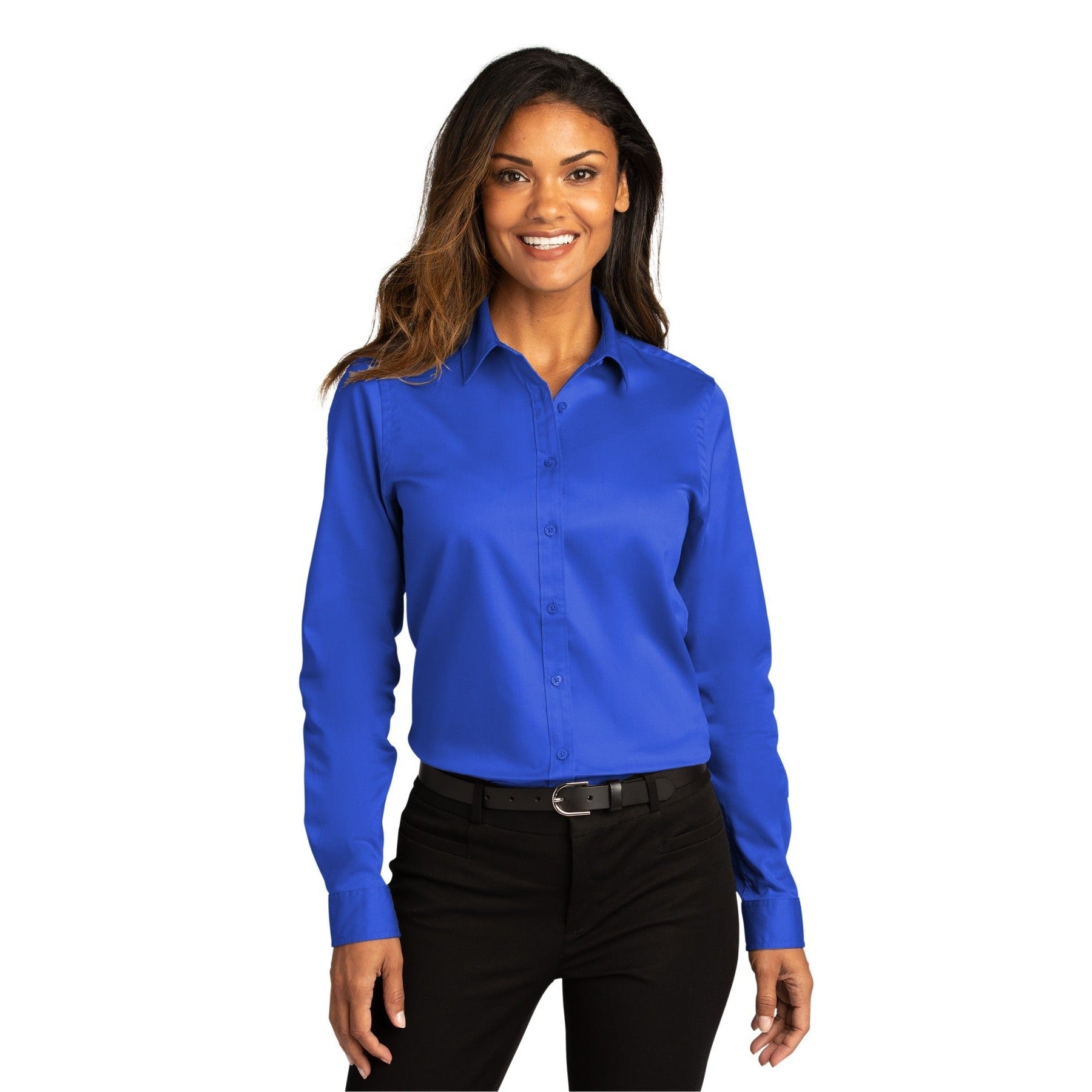 Port Authority-Port Authority® Women's Long Sleeve SuperPro React™Twill Shirt. LW808-MedTech-14