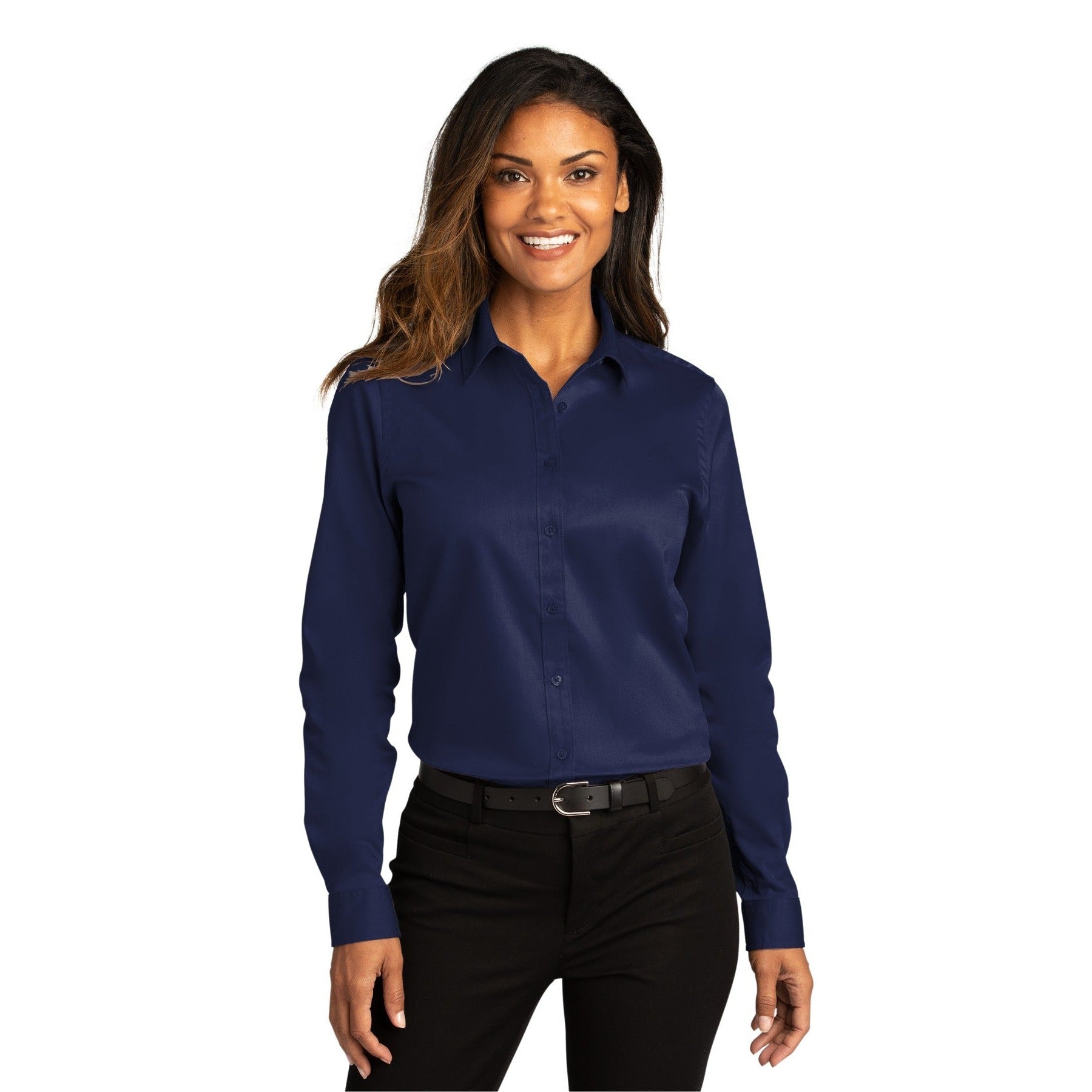 Port Authority-Port Authority® Women's Long Sleeve SuperPro React™Twill Shirt. LW808-MedTech-13