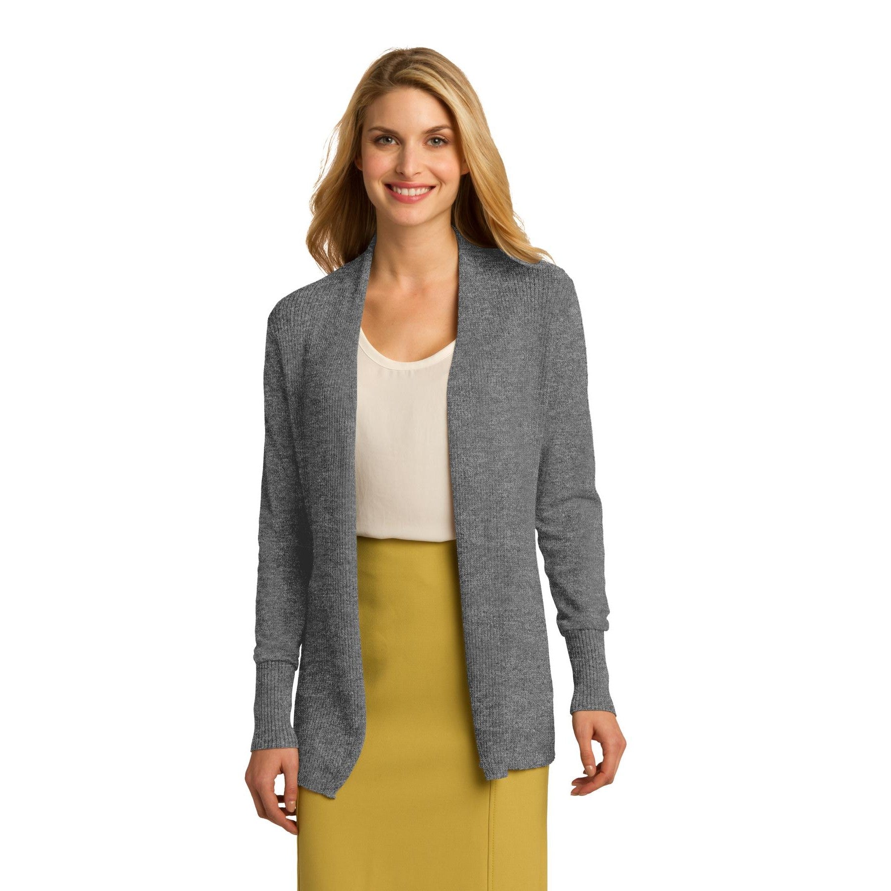 Port Authority-Port Authority® Women's Open Front Cardigan Sweater. LSW289-MedTech-3