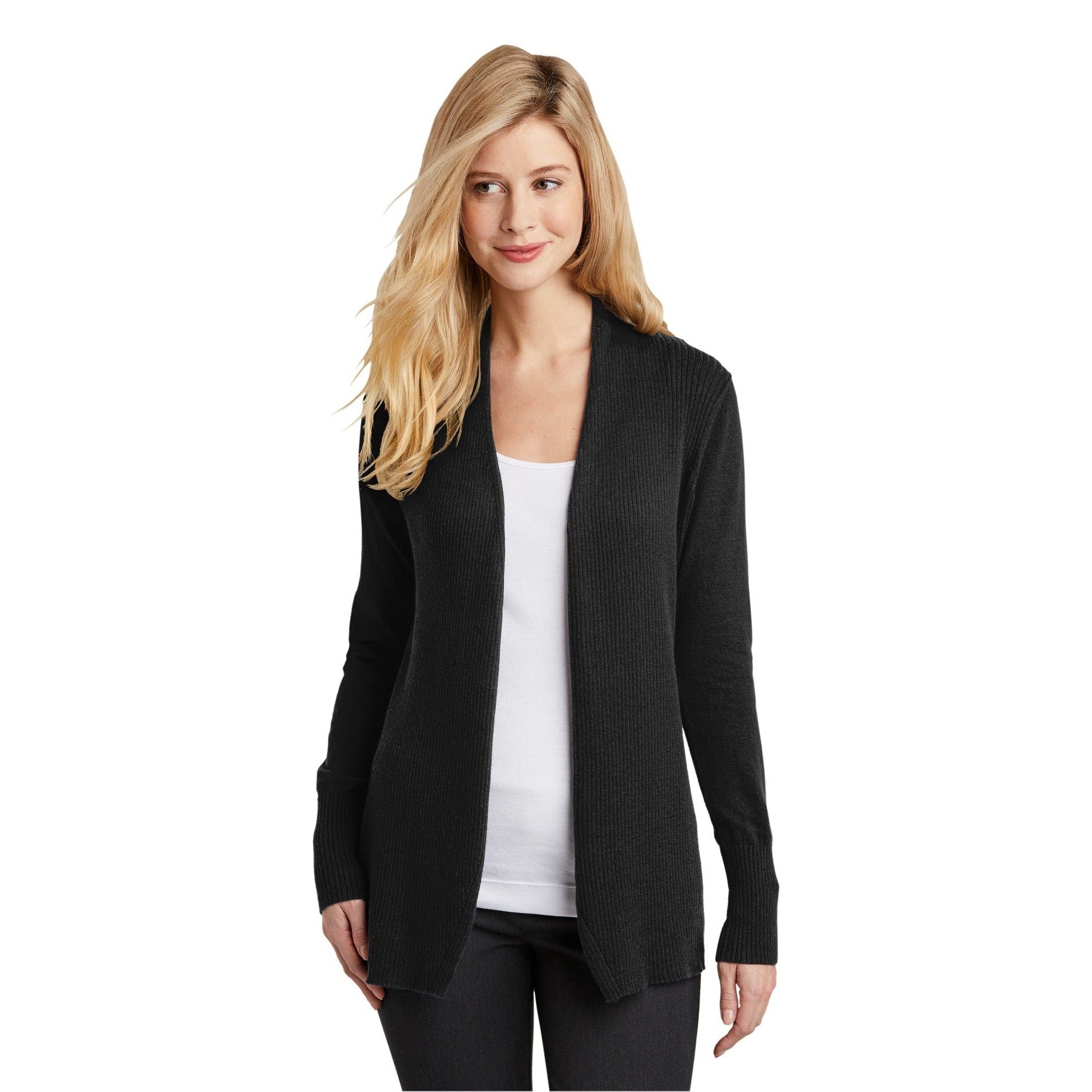 Port Authority-Port Authority® Women's Open Front Cardigan Sweater. LSW289-MedTech-2