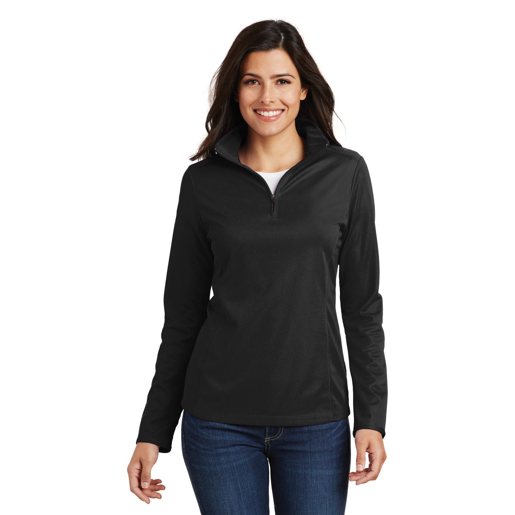 Port Authority-Port Authority® Women's Pinpoint Mesh 1/2-Zip . L806-MedTech-2