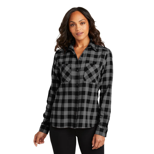 Port Authority-Port Authority® Women's Plaid Flannel Shirt LW669-MedTech-1