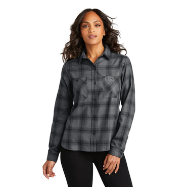 Port Authority-Port Authority® Women's Plaid Flannel Shirt LW669-MedTech-2