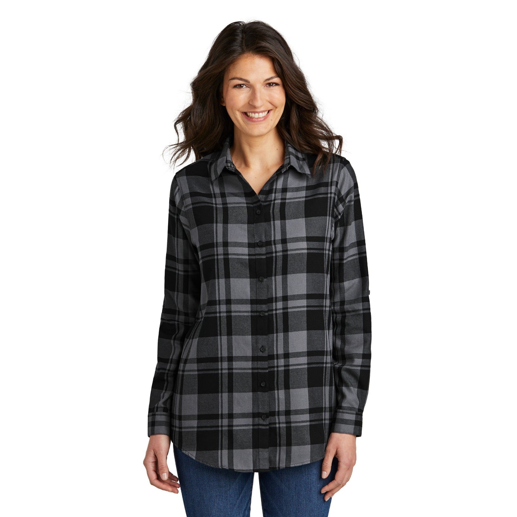 Port Authority-Port Authority® Women's Plaid Flannel Tunic . LW668-MedTech-2