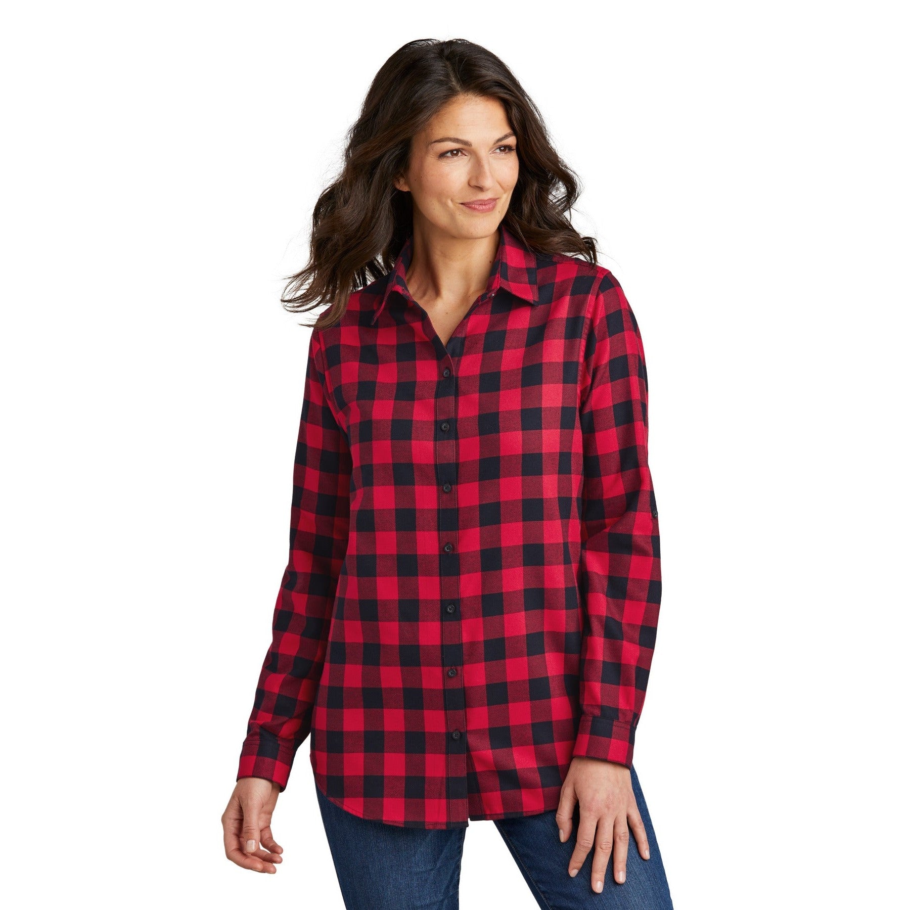 Port Authority-Port Authority® Women's Plaid Flannel Tunic . LW668-MedTech-4