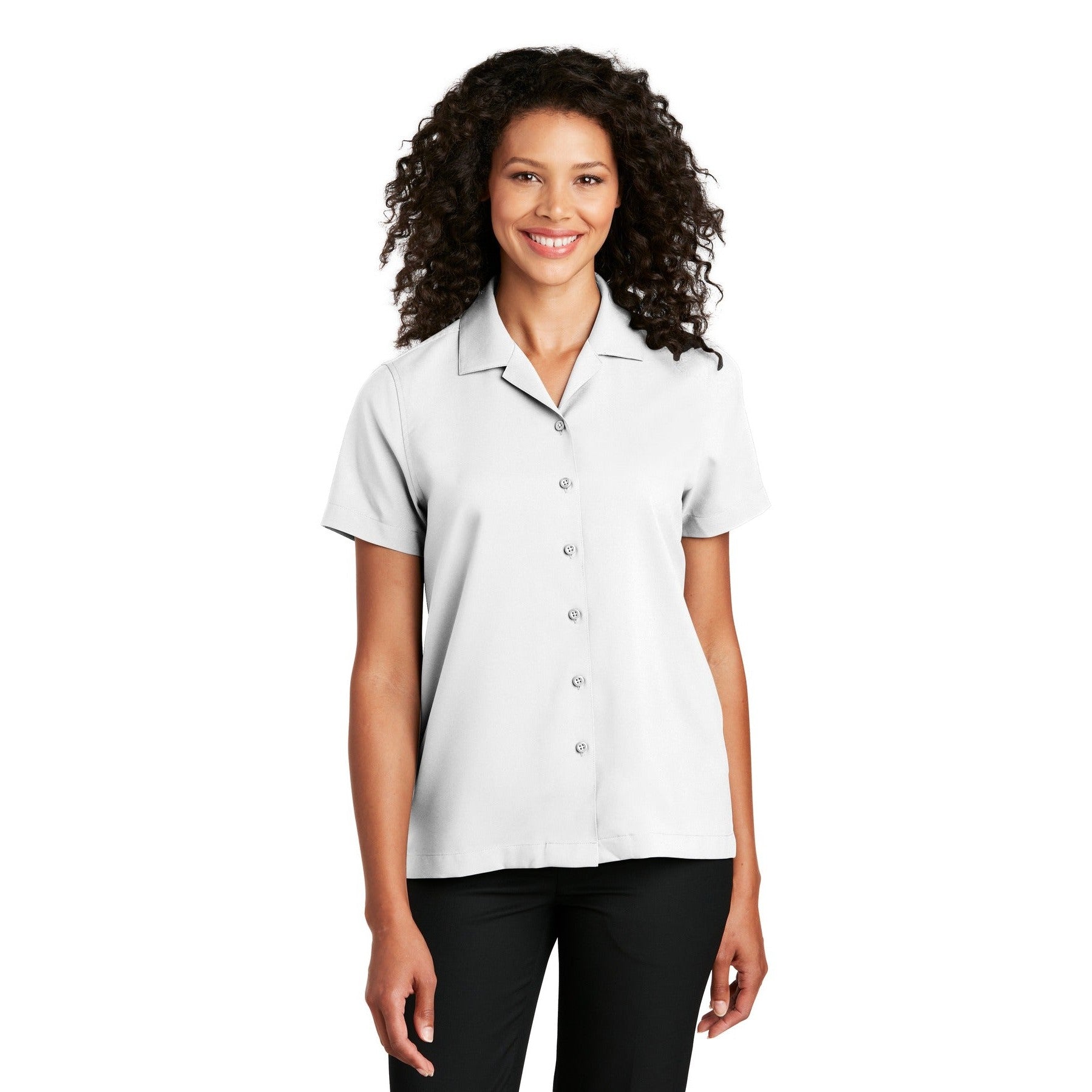 Port Authority-Port Authority® Women's Short Sleeve Performance Staff Shirt LW400-MedTech-7