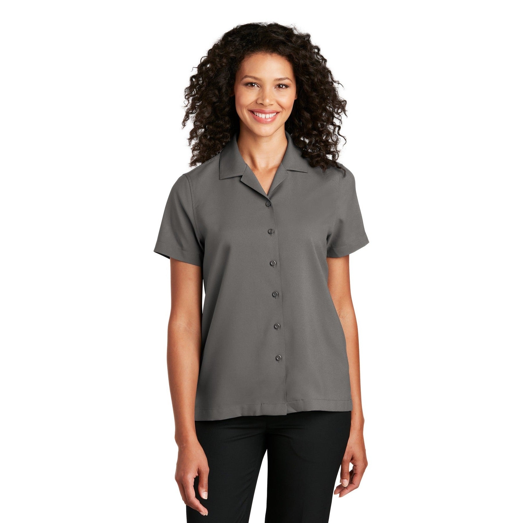 Port Authority-Port Authority® Women's Short Sleeve Performance Staff Shirt LW400-MedTech-3