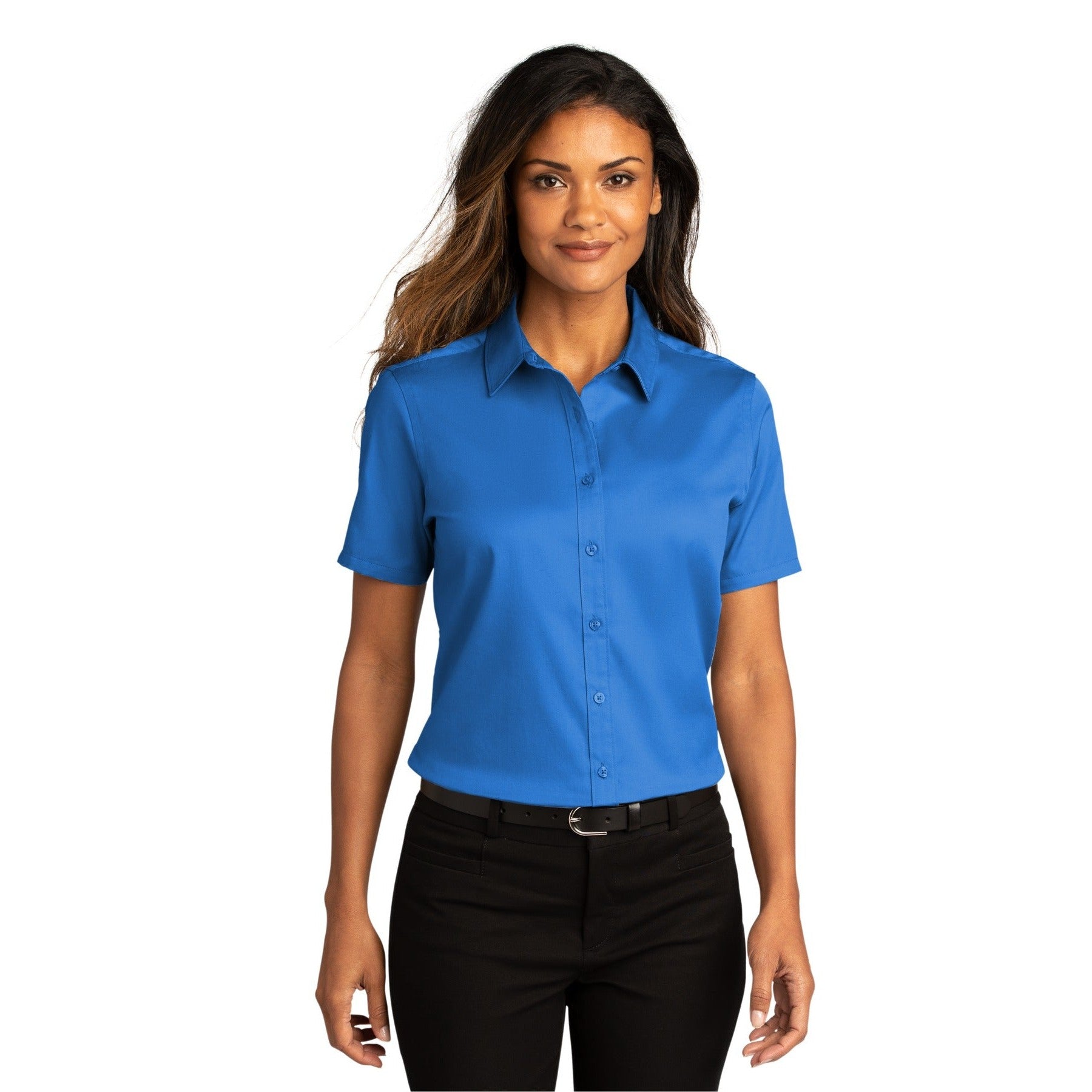 Port Authority-Port Authority® Women's Short Sleeve SuperPro React™Twill Shirt. LW809-MedTech-11