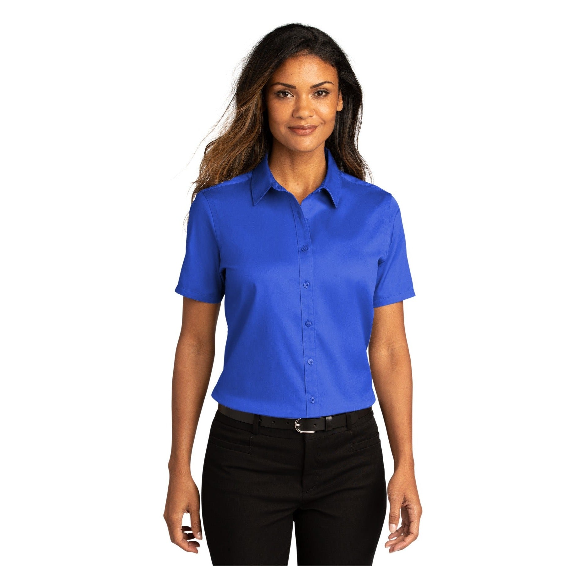 Port Authority-Port Authority® Women's Short Sleeve SuperPro React™Twill Shirt. LW809-MedTech-13
