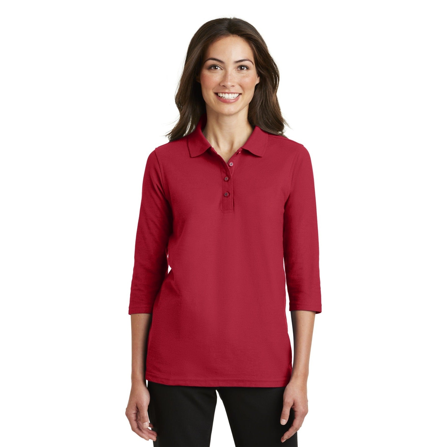 Port Authority-Port Authority® Women's Silk Touch™ 3/4-Sleeve Polo. L562-MedTech-3