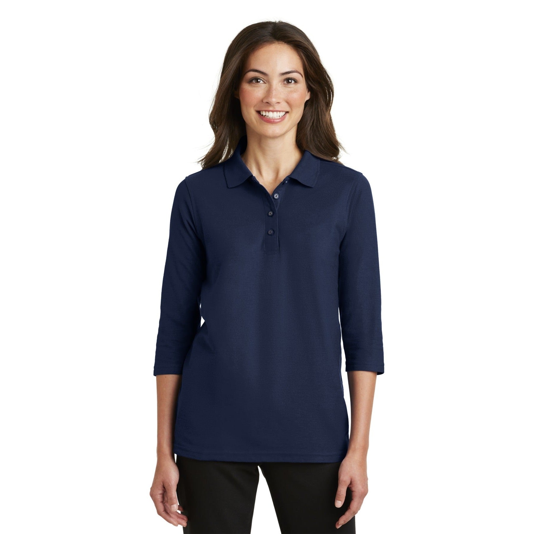 Port Authority-Port Authority® Women's Silk Touch™ 3/4-Sleeve Polo. L562-MedTech-2