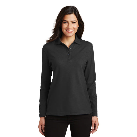 Port Authority-Port Authority® Women's Silk Touch™ Long Sleeve Polo. L500LS-MedTech-1