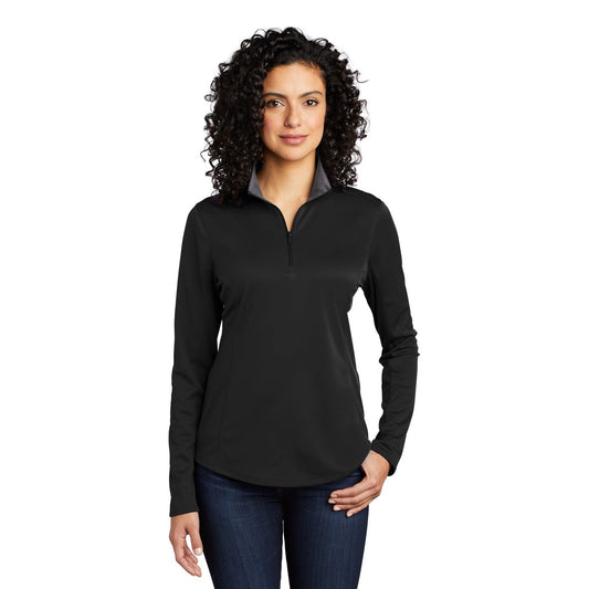 Port Authority-Port Authority ® Women's Silk Touch ™ Performance 1/4-Zip LK584-MedTech-1