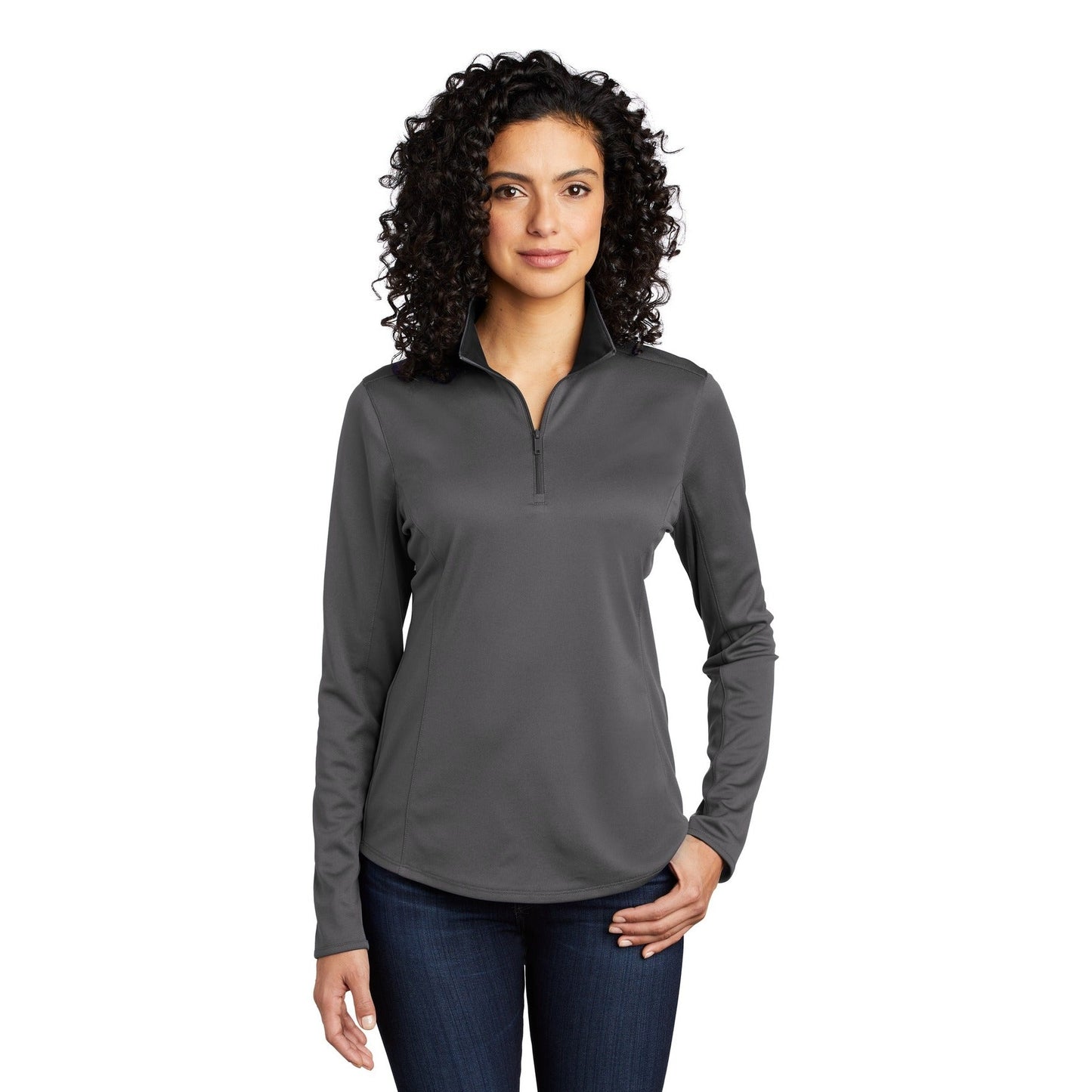 Port Authority-Port Authority ® Women's Silk Touch ™ Performance 1/4-Zip LK584-MedTech-5
