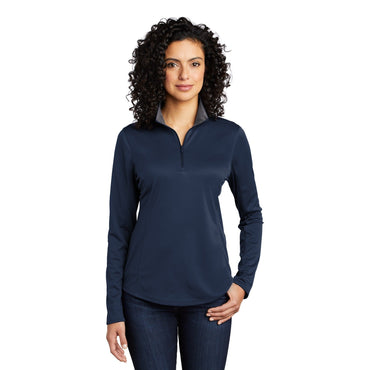 Port Authority-Port Authority ® Women's Silk Touch ™ Performance 1/4-Zip LK584-MedTech-2