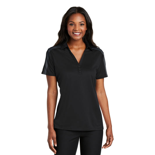 Port Authority-Port Authority® Women's Silk Touch™ Performance Colorblock Stripe Polo. L547-MedTech-1