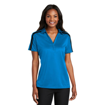 Port Authority-Port Authority® Women's Silk Touch™ Performance Colorblock Stripe Polo. L547-MedTech-2