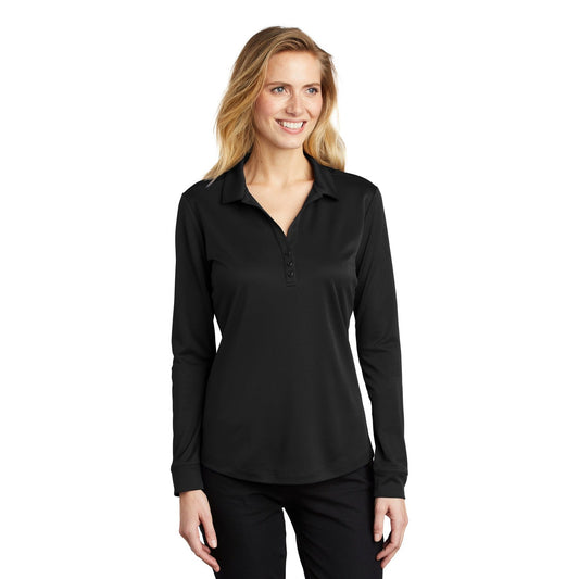 Port Authority-Port Authority ® Women's Silk Touch ™ Performance Long Sleeve Polo. L540LS-MedTech-1