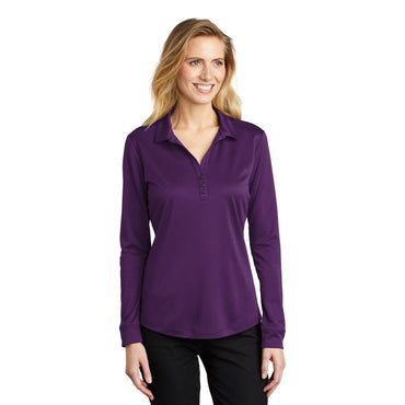 Port Authority-Port Authority ® Women's Silk Touch ™ Performance Long Sleeve Polo. L540LS-MedTech-2
