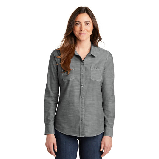 Port Authority-Port Authority® Women's Slub Chambray Shirt. LW380-MedTech-1
