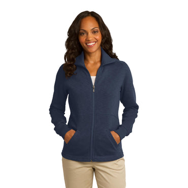 Port Authority-Port Authority® Women's Slub Fleece Full-Zip Jacket. L293-MedTech-2