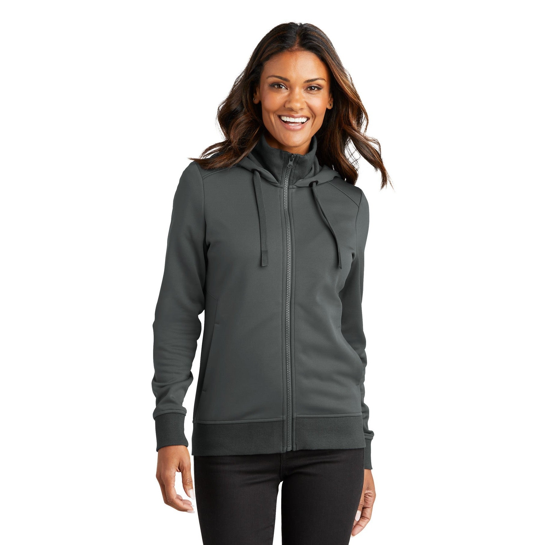 Port Authority-Port Authority® Women's Smooth Fleece Hooded Jacket L814-MedTech-2