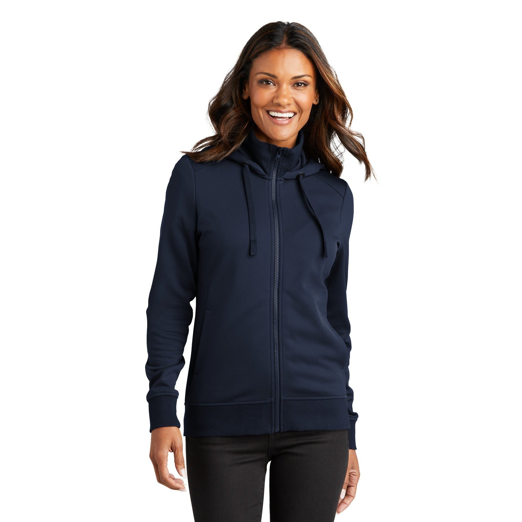 Port Authority-Port Authority® Women's Smooth Fleece Hooded Jacket L814-MedTech-3