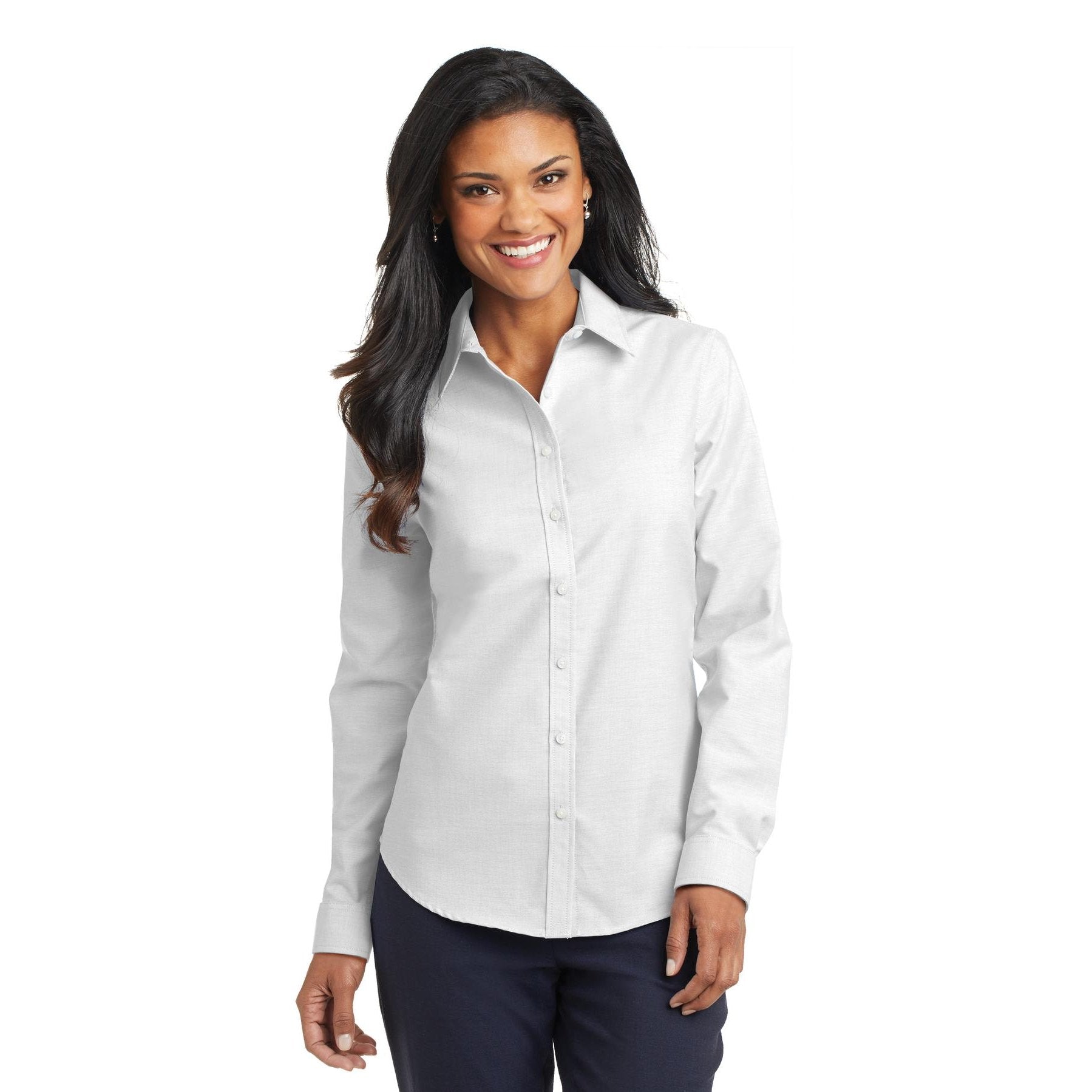 Port Authority-Port Authority® Women's SuperPro™ Oxford Shirt. L658-MedTech-6