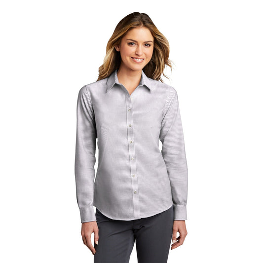 Port Authority-Port Authority ® Women's SuperPro ™ Oxford Stripe Shirt. LW657-MedTech-1