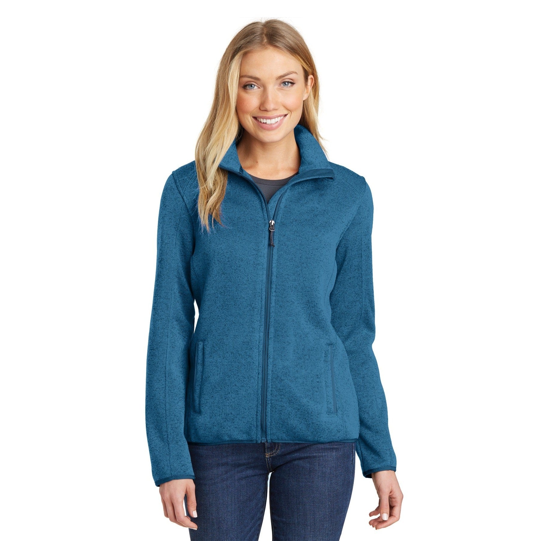 Port Authority-Port Authority® Women's Sweater Fleece Jacket. L232-MedTech-3