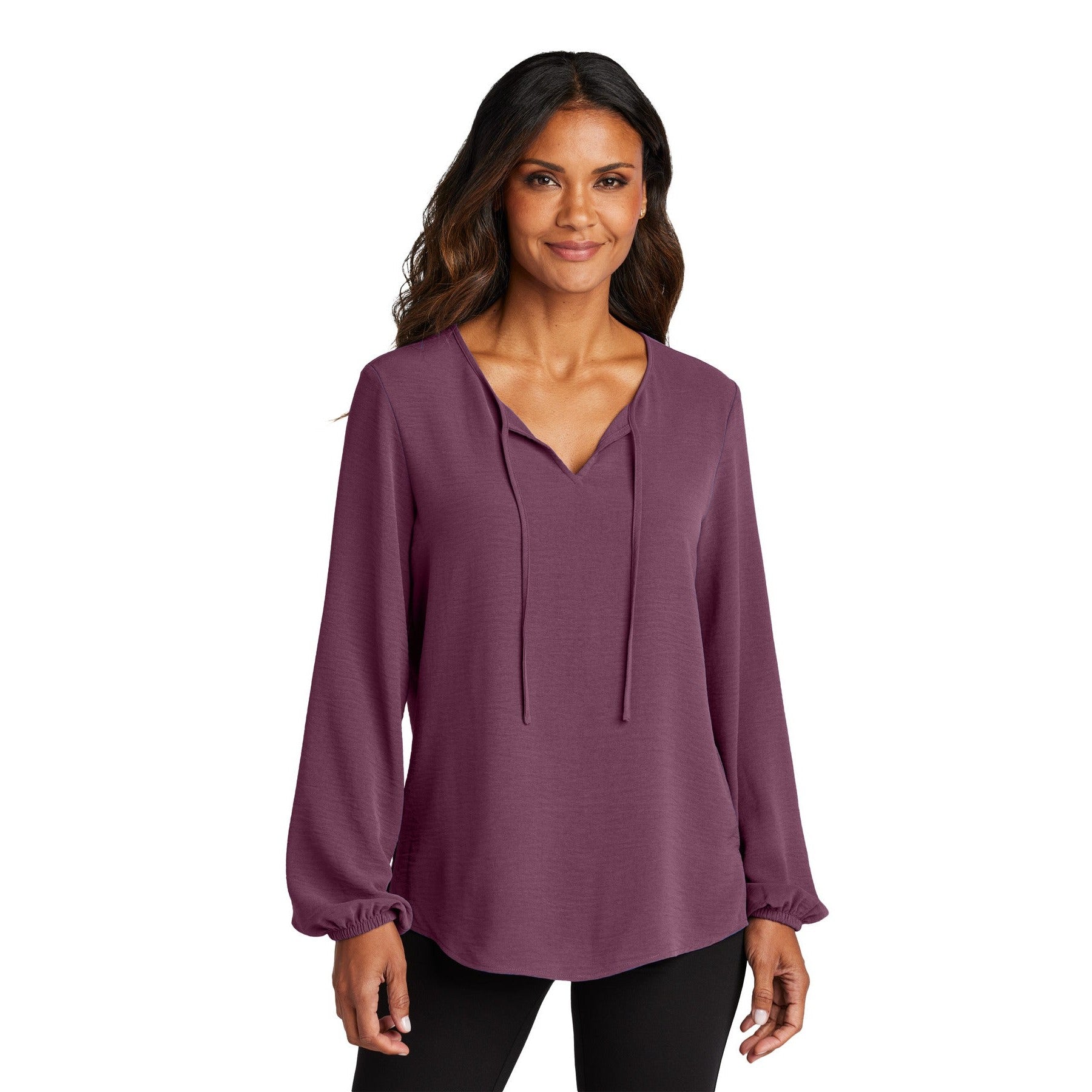Port Authority-Port Authority® Women's Textured Crepe Blouse LW714-MedTech-3