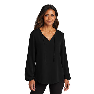 Port Authority-Port Authority® Women's Textured Crepe Blouse LW714-MedTech-2