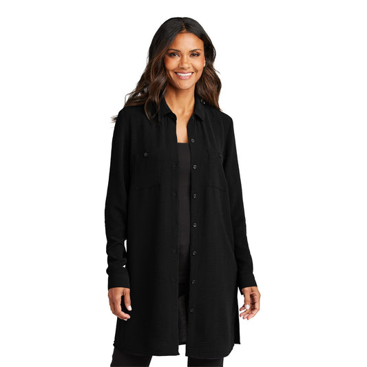 Port Authority-Port Authority® Women's Textured Crepe Long Tunic LW715-MedTech-1