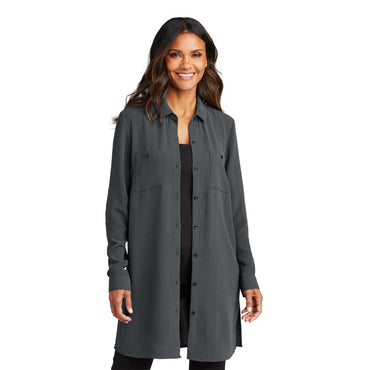 Port Authority-Port Authority® Women's Textured Crepe Long Tunic LW715-MedTech-2