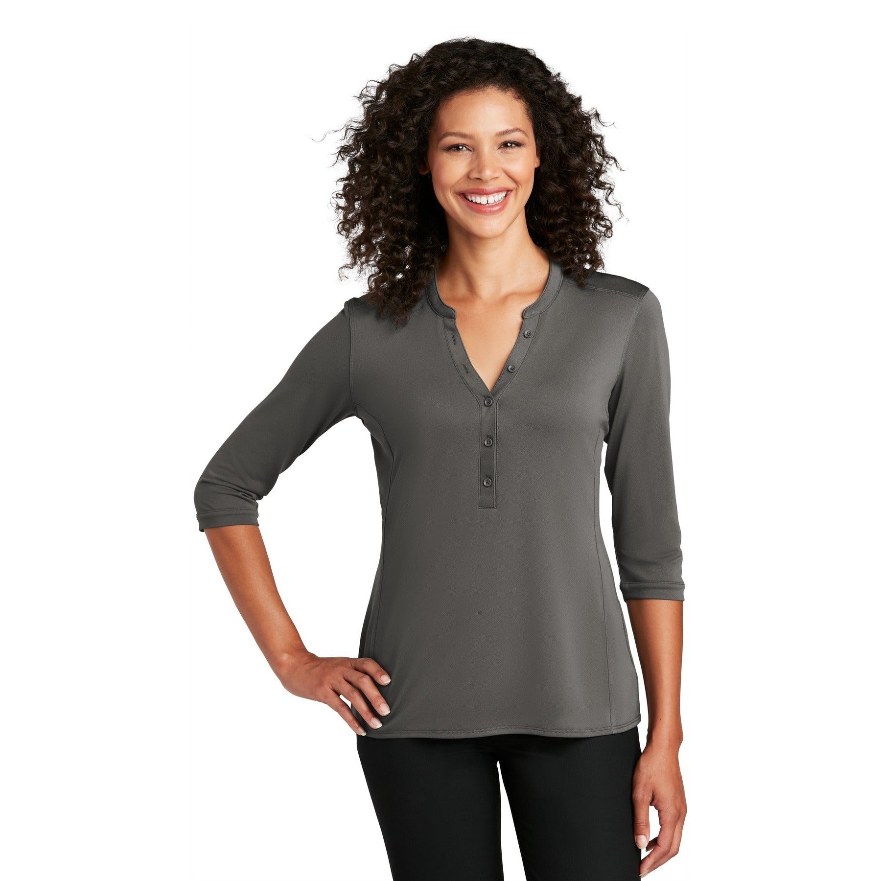 Port Authority-Port Authority ® Women's UV Choice Pique Henley LK750-MedTech-5