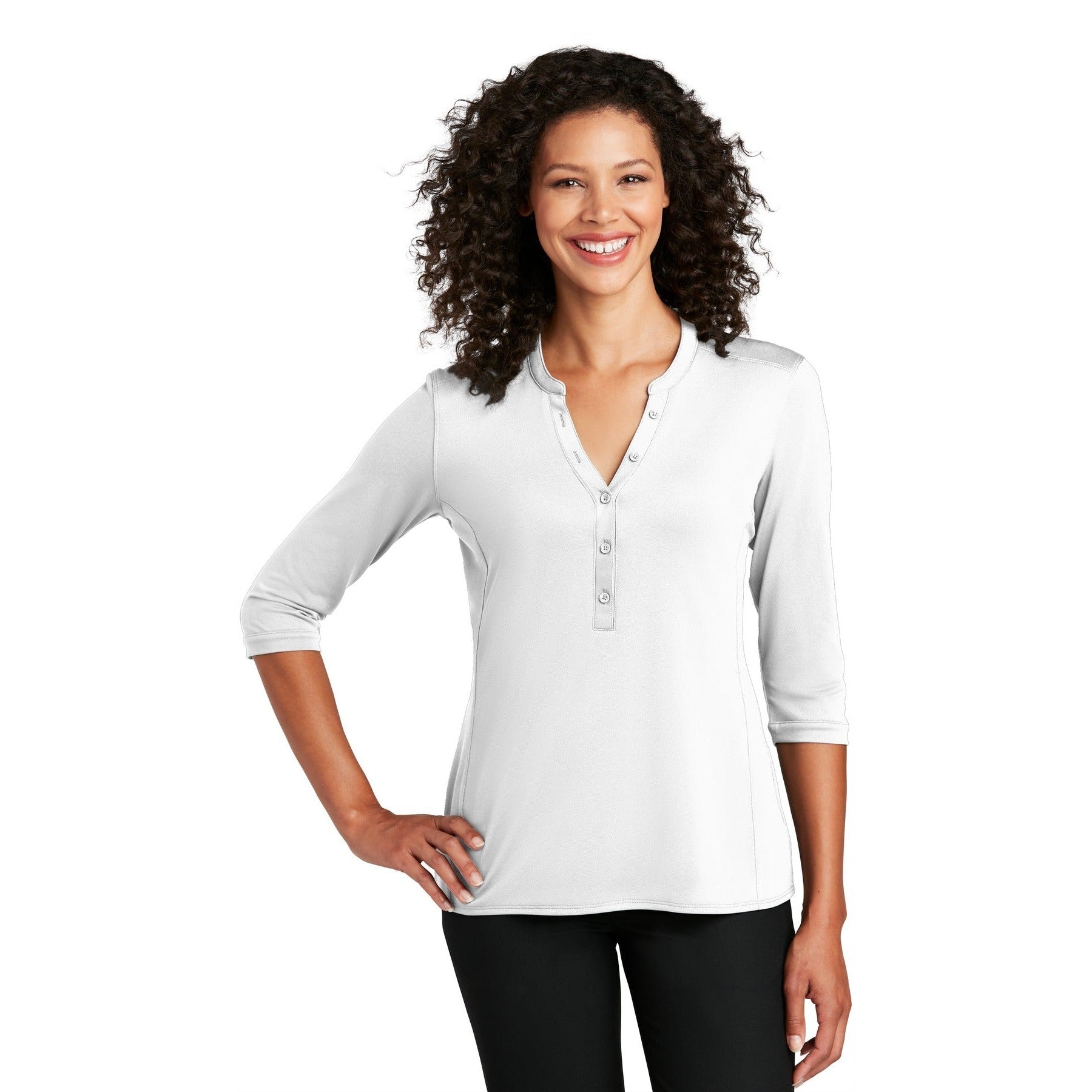 Port Authority-Port Authority ® Women's UV Choice Pique Henley LK750-MedTech-9