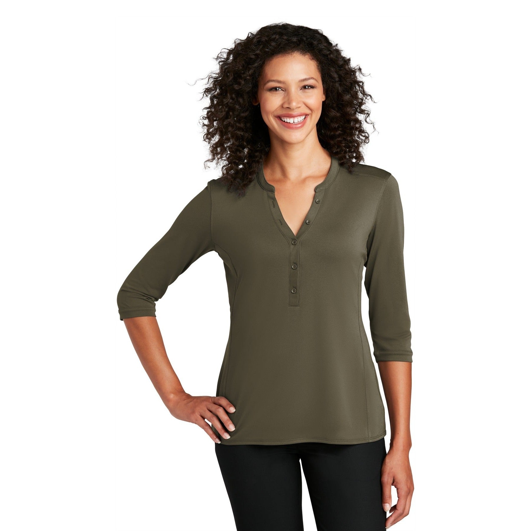 Port Authority-Port Authority ® Women's UV Choice Pique Henley LK750-MedTech-3