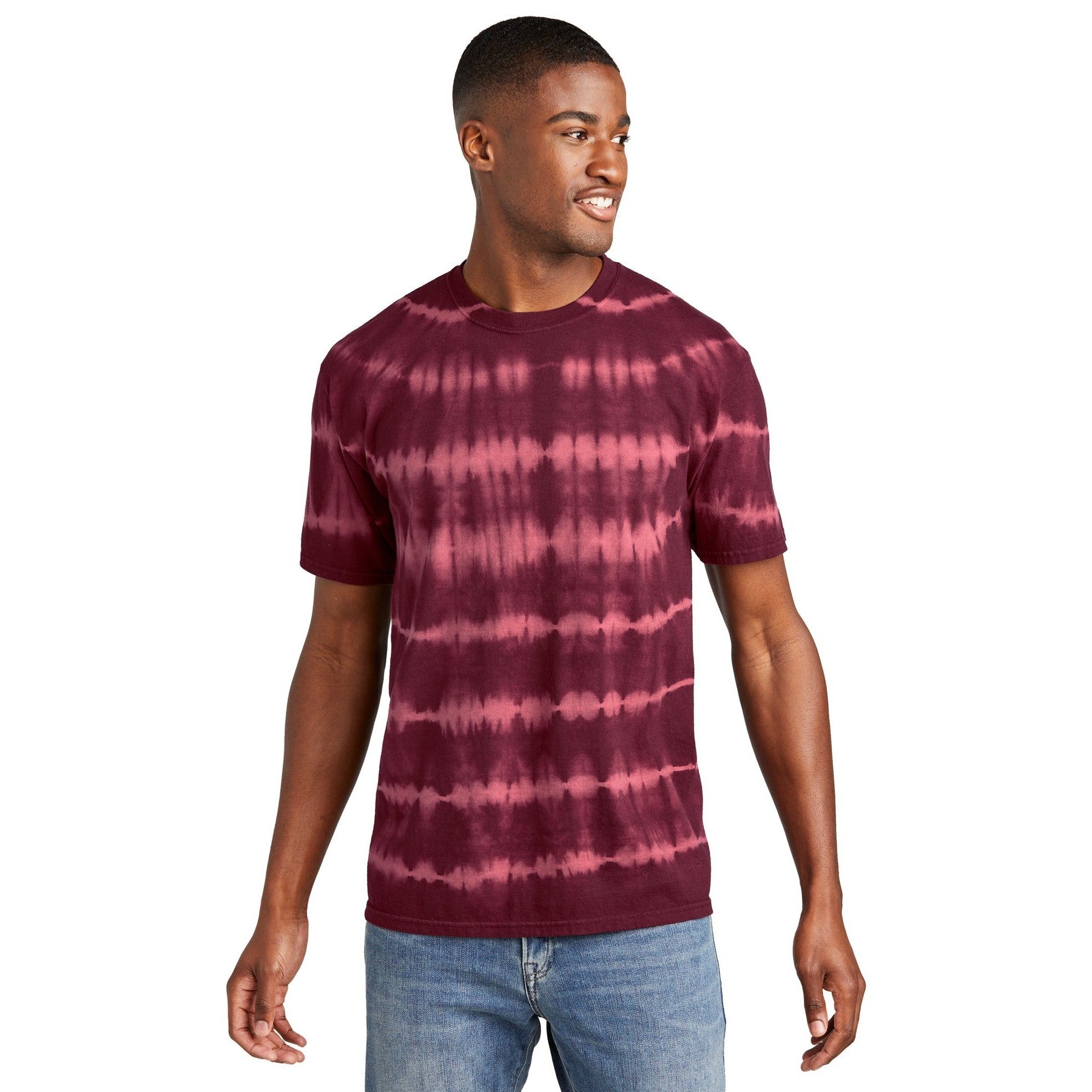 Port & Company-Port & Company® Allover Stripe Tie-Dye Tee PC142-MedTech-4